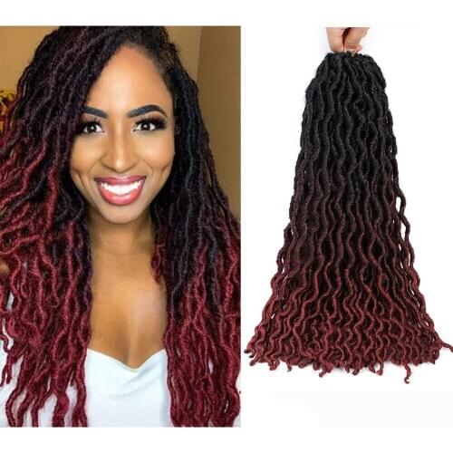 Prettyplus Soft Dreadlocs Synthetic Braiding Hair Extension 18 Inches Nu Locs Curly Faux Locs Crochet Extension Natural Hair