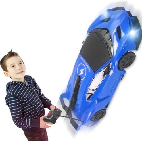 RC Car Wall Racing Car Toys Climb Ceiling Across the Wall Remote Control car Toy Climbing Rotating Stunt Gift for Kids