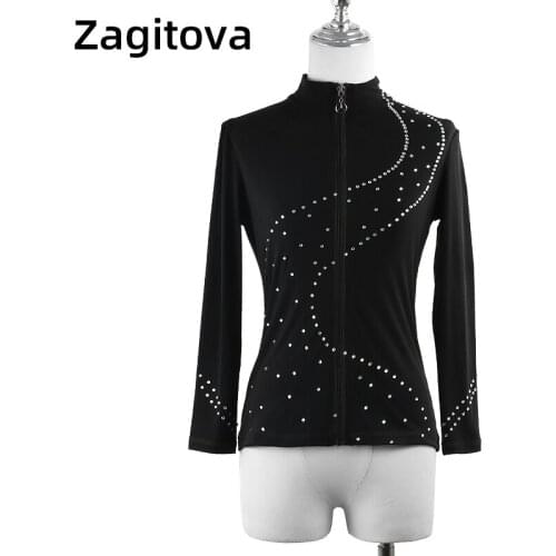 Figure Skating Tights Jackets For Girls Children High Quality Crystals Women Skiing Ice Skating Dress For Training