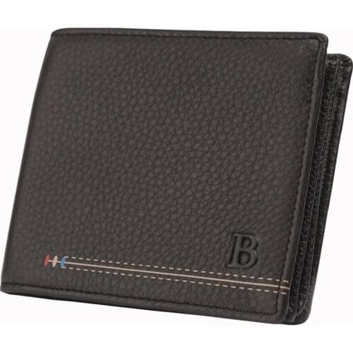Luxury Genuine Leather Mens Short Wallet Multifunction Flip Out Card Holder Bank Cardholder Case