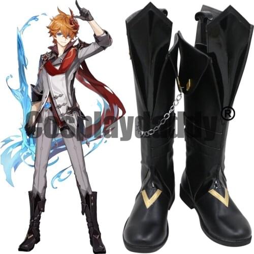 Genshin Impact Snezhnaya Eleven Fatui Harbingers Childe Tartaglia Dadaliya Cosplay Shoes Boots C006