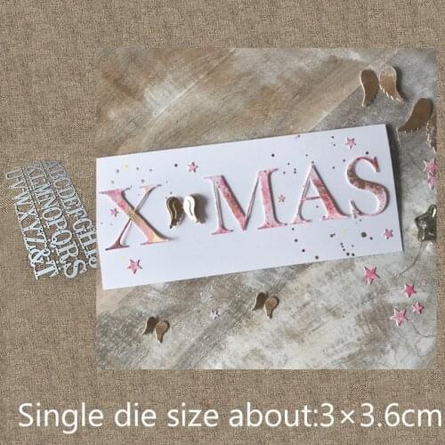 New Design Craft Metal Cutting Die cut dies 27pcs 3*3.6cm A-Z letters decoration scrapbook Album Paper Card Craft Embossing