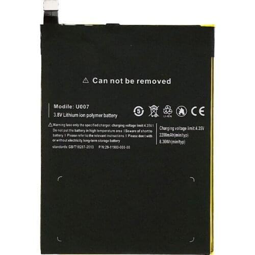 ISUNOO 2200mAh 3.8V Ulefone U007 Replacement Battery Li-ion Polymer Smart Phone Batteries for Ulefone U007 with tools