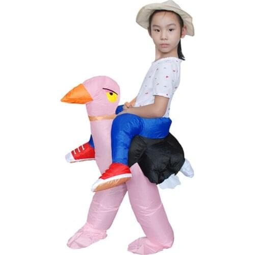 Ostrich Inflatable Costume For Children Halloween Party Animal Unisex Easter Jumpsuit Carnival Fancy Dress