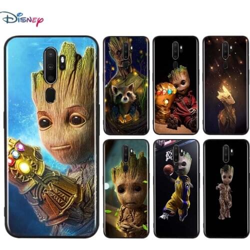 Guardians Groot Marvel For OPPO A11 X A9 A12 E A93 A92 A73 A72 A53 S A52 A32 A31 AX7 A7 A5 Pro 2020 Black Phone Case