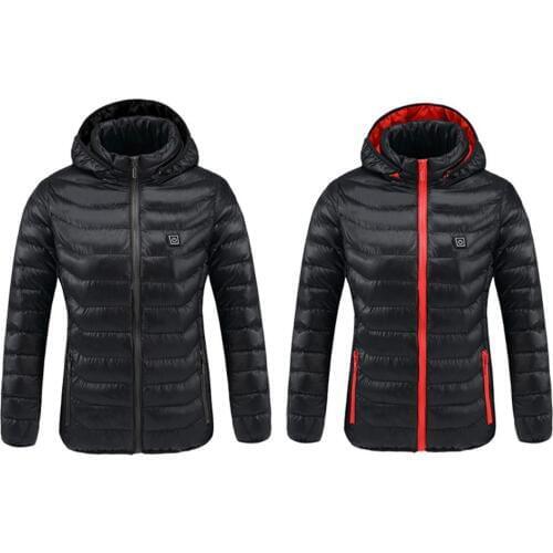 1 Pair Outdoor Graphene Electric Heated Down Jacket USB Constant Temperature Heating Carbon Fiber Warm Winter Coat