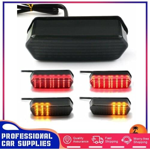 Motorcycle Tail Light Motorcycle LED Stop Running Brake Rear Tail Light Universal Turn Signal Driving Lights