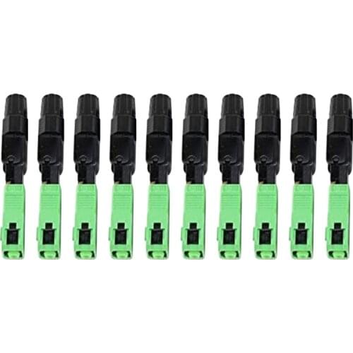 10PCS/Component FTTH SC APC Single-Mode Fiber SC APC Fast and Fast Field Assembly Adapter for Cable Entry