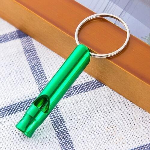 1000pcs/lot Aluminum Whistle Dogs For Training With Keychain Key Ring Outdoor Survival Emergency Exploring lin3848