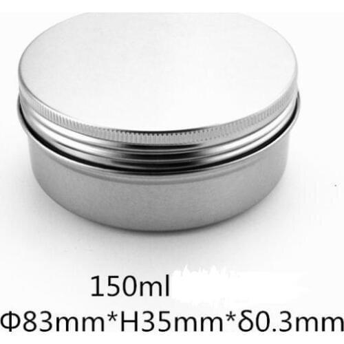 150ml Aluminum Jar Empty Aluminum Cosmetic Containers Pot Lip Balm Jar Tin For Ointment Hand Cream Packaging Aluminum Box SN831