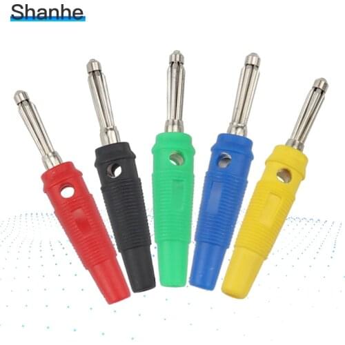 2PCS 4mm audio banana plug socket 32A self-assembly test leads connector