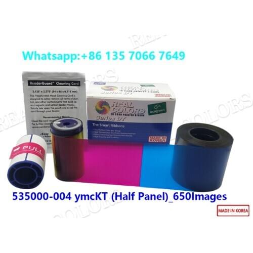 20Pieces Compatible Datacard 535000-004 ymcKT half Panel Color Ribbon Made in South Korea Datacard CD800 Card Printer