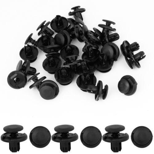 30 Pcs Black Plastic Rivet Style Body Trim Panel Retainer Clips Universal Application Accessories for Defender Door