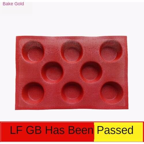8 Even Round Silicone Easy to clean Black Baking Ovens Breathable Cake Mold Hollow Glass Fiber Silicone Bread Mould