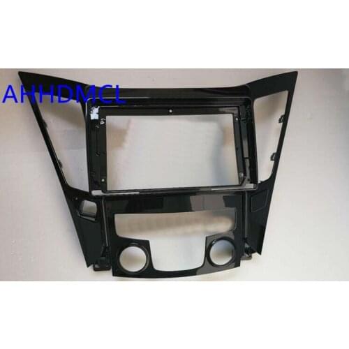 Car Fascia Navigation Fascias Dash Frame Kit For 9" Android Multimedia Player For Sonata VIII 2012 2013 2014 2015