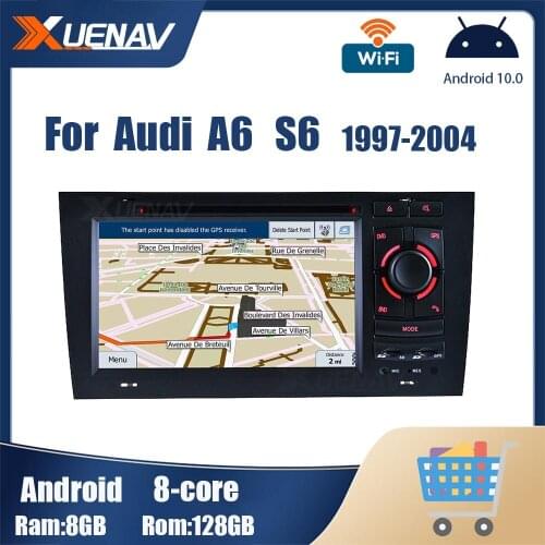 Android System Car Radio GPS Navigation For Audi A6 S6 1997-2004 Touch Screen Car Radio Multimedia Player 8 Core Carplay 2 DIN