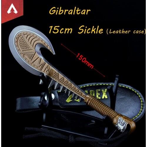 Apex Legends Game Related Products 15cm Gibraltar Alloy Sickle Alloy Sword Alloy Keychain Holiday Gift Weapon Model Kids Toys