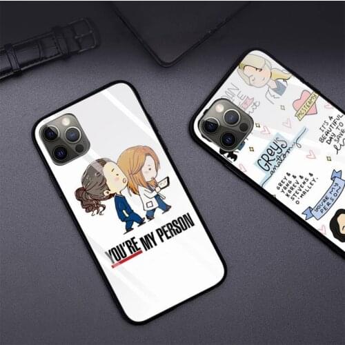Greys Anatomy You are my person Phone Case Glass For iPhone 12 Pro Max Mini 11 Pro XR XS MAX 8 X 7 6S 6 Plus SE 2020 case