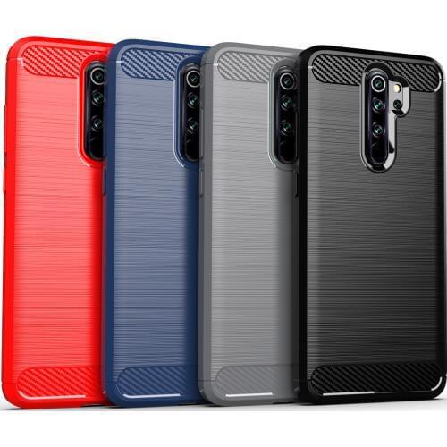 For Xiaomi Redmi Note 8 Pro Case Soft silicone Carbon Fiber Armor Shockproof Protective back cover cases for xiaomi redmi note 8