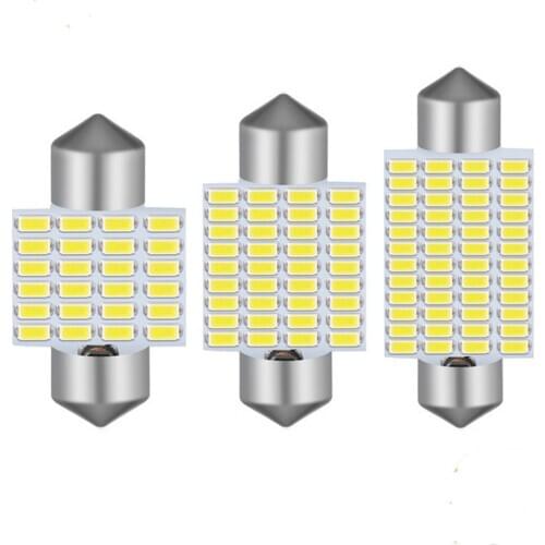 Jackey Awesome 1X Festoon Car LED Interior Reading Light 6500K White C5W C10W 31mm 36mm 41mm Auto Room Ceiling Dome Lamp 12V
