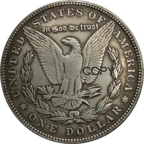 1885 United States of America 1 One Dollar Morgan Dollar Cupronickel Silver Plated Copy Coins