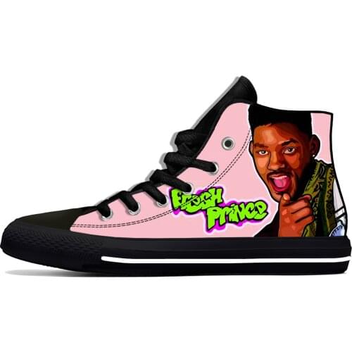 Fresh Prince Of Bel Air Funny Fashion Classic Casual Cloth Shoes High Top Lightweight Breathable 3D Print Men Women Sneakers