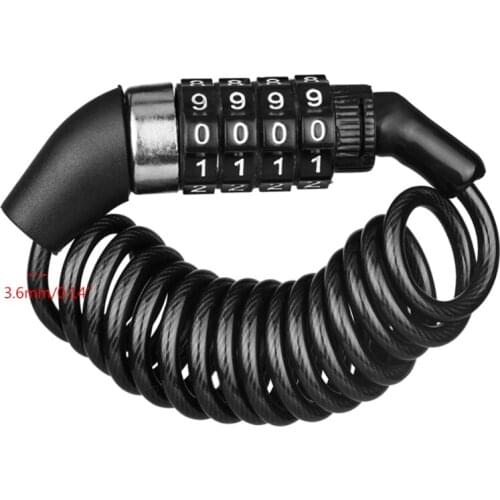 Durable Password Bicycle Locks Anti-theft Helmet Lock for Scooter Motorcycle Portable Mtb Road Bike Lock Cable