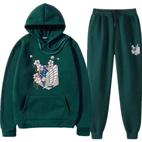 Men Hoodies Sweatshirts Japan Anime Graphic Hoodie Men Attack on Titan Pullover Sweatshirt Unisex Casual Fashion Street Clothing