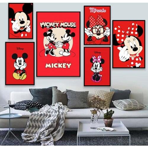 Diamond Painting Disney Cartoon Mickey Minnie Mouse Diamond Embroidery Full Cross Stitch Kits Wall Art Picture Kids Room Decor