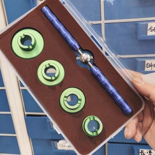 1pcs Hand Wrench Watch Back Case Opener +4 Grooved Dies 20mm 30mm 33mm 42mm Repair Tool Set For Omega Seamaster