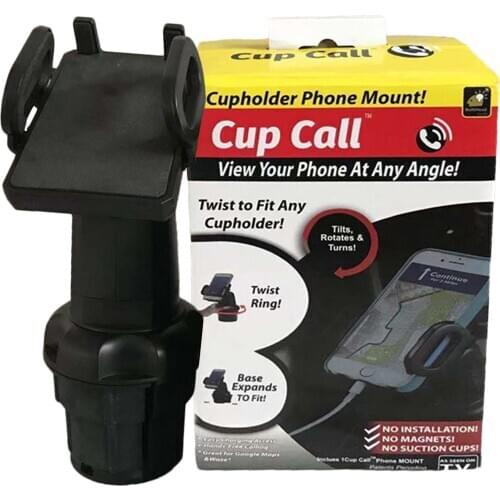 Desk Call Cup Call 360 Degree Rotating Adjustable Cup Holder Car Mount Mobile Phone Holder Interior Accessories Drinks Holders