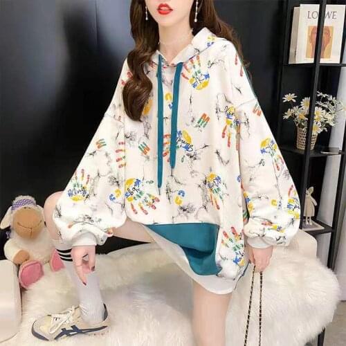 Autumn Hoodies Kawaii Clothes Print Sweatshirt With Hood Fashion Slim Womens Sweatshirt Harajuku Long Sleeve Tops For Girls