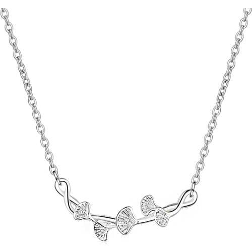 Cute Silver Leaves Charm Pendants Necklaces Silver Plated Necklaces Choker Fashion Party Jewelry Valentines Day Gifts For Women