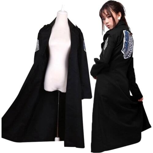 Attack on Titan Levi Rivaille Jacket Cloak Halloween Cosplay Costume Men Women Anime Trench Coat
