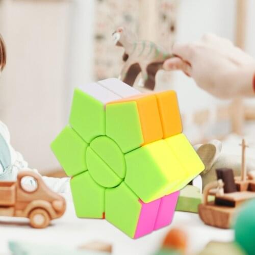 Plastic 2-Layers Hexagonal Magic Cube Speed Anti Stress Puzzle Cube Toys Educational Toys for Kids Adults Brain Training