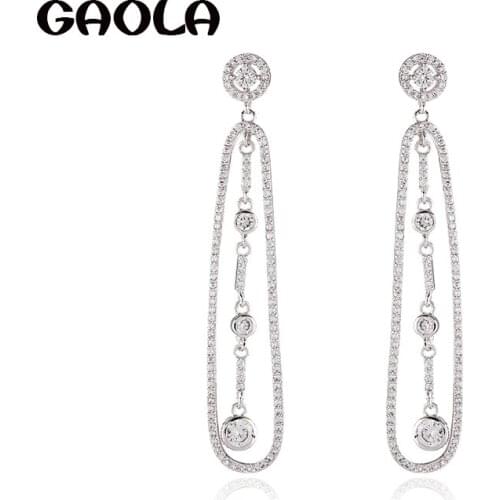 GAOLA New Geometric Dangle Earrings Baseball Long Earring Women Fashion Jewelry GLE9215
