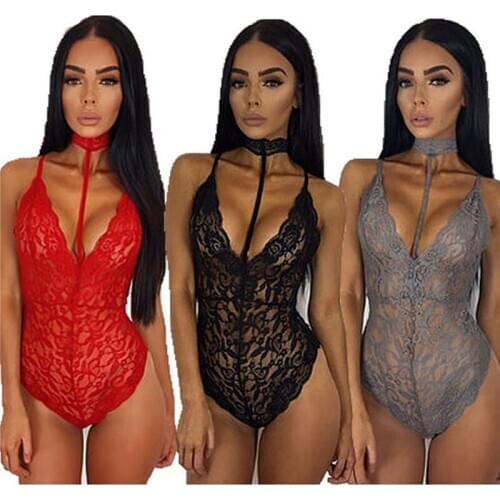 Top Fashion Ladies Sexy Suspenders Sequined Silver Silk Nightdress Lace One-Piece Suit European And American Large Size