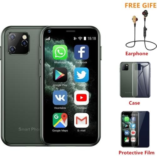 SERVO Small Smartphone 2.5" 16:9 nano screen Dual SIM card Cellphone MT6580 1GB 8GB GPS WCDMA Face Recognition mini mobile phone
