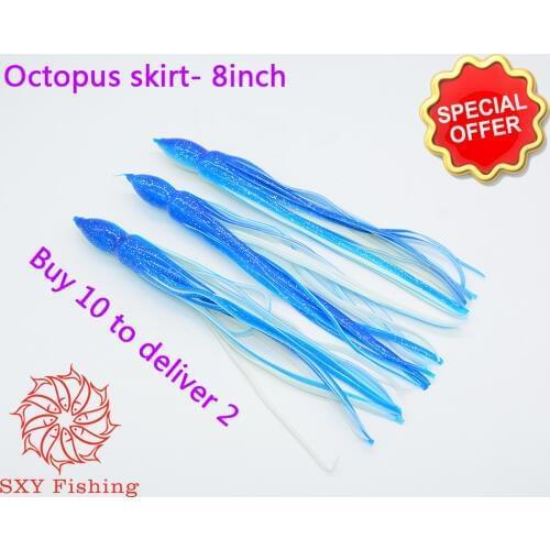 SXY FISHING 8inch Octopus skirt octopus lure octopus bait quality raw materials Scratch resistant