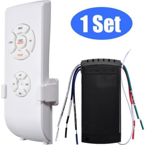 1Set Plastic Universal 90~265V Ceiling Fan Light Lamp Wireless Remote Control Receiver Timing Remote Controls