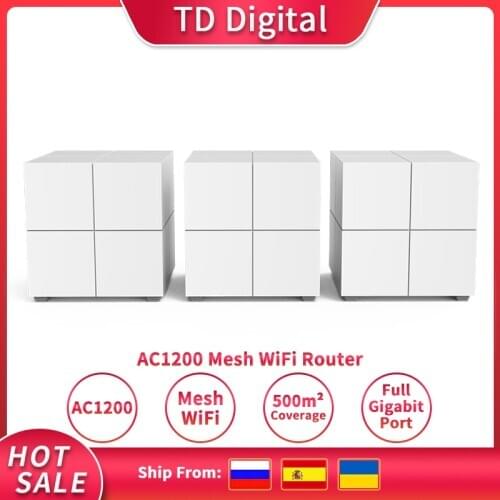 Nova GW6 Mesh WiFi Router Whole Home Gigabit System Roteador with AC1200 2.4G/5.0GHz WiFi Wireless Repeater, APP Remote Manage