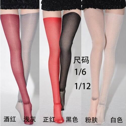 1/6 1/12 Scale Female Socks 6 Colors Stockings High silk Stockings Fit 12'' Tbleague Phicen JIAOU Body