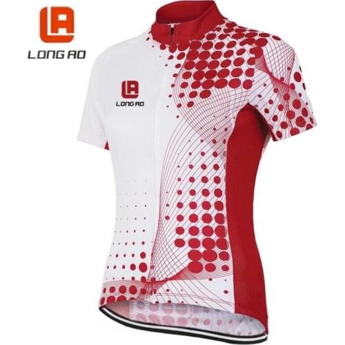 Womens Cycling Jerseys LONG AO classic bicycle jersey Team bike Tops Cycling jersey short sleeve Cycling wear Quick Dry