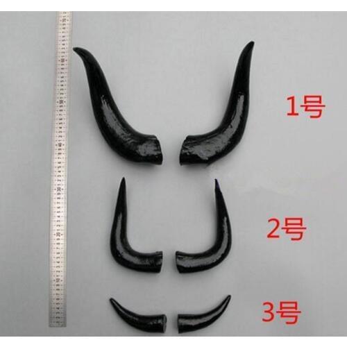 ZILIN ZILIN Simulated OX Horns / Vivid Bull Horns DIY Material Cosplay Props 3 Sizes for Option