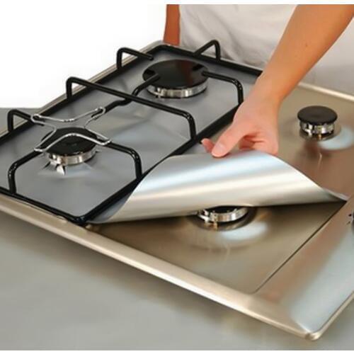 1pc Non-stick Reusable Gas Hob Protector Removable Easy-clean Foil Gas Hob Protect Liner Cover Adjustable To Any Gas Hop 3