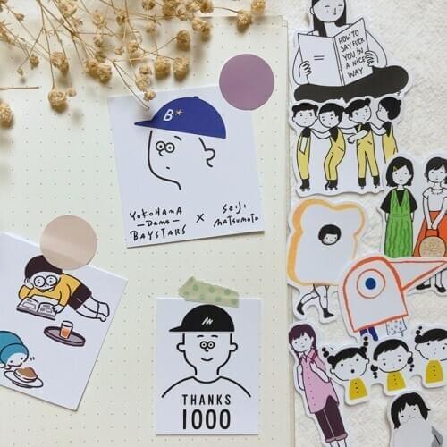 11PCS Cute boy girl Stickers Crafts And Scrapbooking stickers book Student label Decorative sticker kids toys