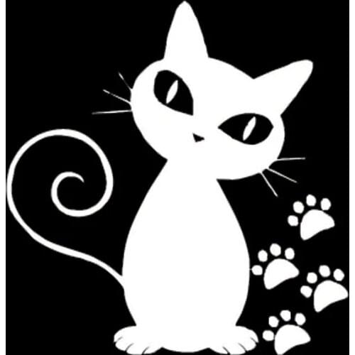 18.4*19CM Cat Paw Print Lovely Car Sticker Vinyl Decal Car Styling Truck Accessories Decorative