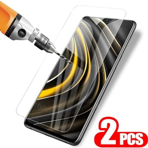 2PCS Safety Glass For Xiaomi Poco M3 Transparent Screen Protector PocoM3 M 3 Protective Tempered Glas Xiomi poco m3 Cover Film