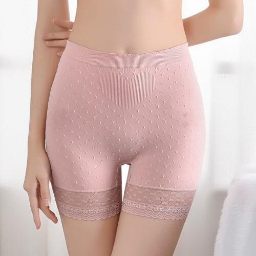 2021 Women Safety Shorts Pants Lace Seamless Underwear High Waist Boyshorts Pants Girls Slimming Underwear Breathable Plus Size