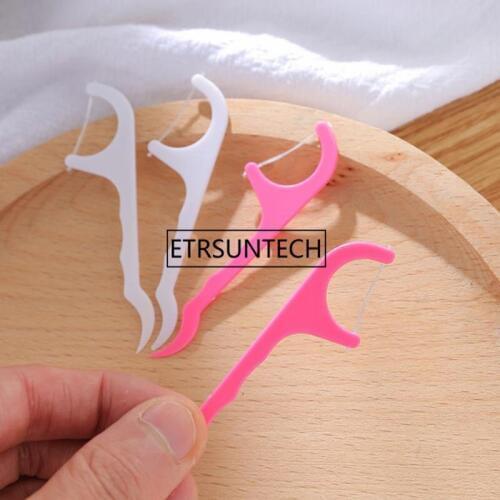 25pcs/set Dental Floss Interdental Brush Teeth Stick Toothpicks Tooth Thread Floss Pick Plastic Tooth Picks F1767